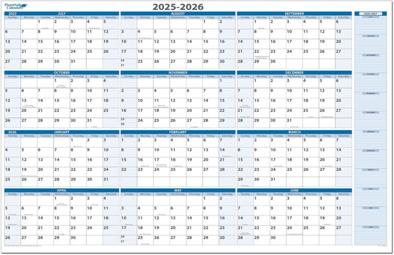 Amazon Fiscal Academic Split Year July 2025 To June 2026 Horizontal 12 Month Wall Calendar 36 X 56 Dry Wet Erasable With Next Year Planner Area Complete With Fine Tip Dry erase Marker