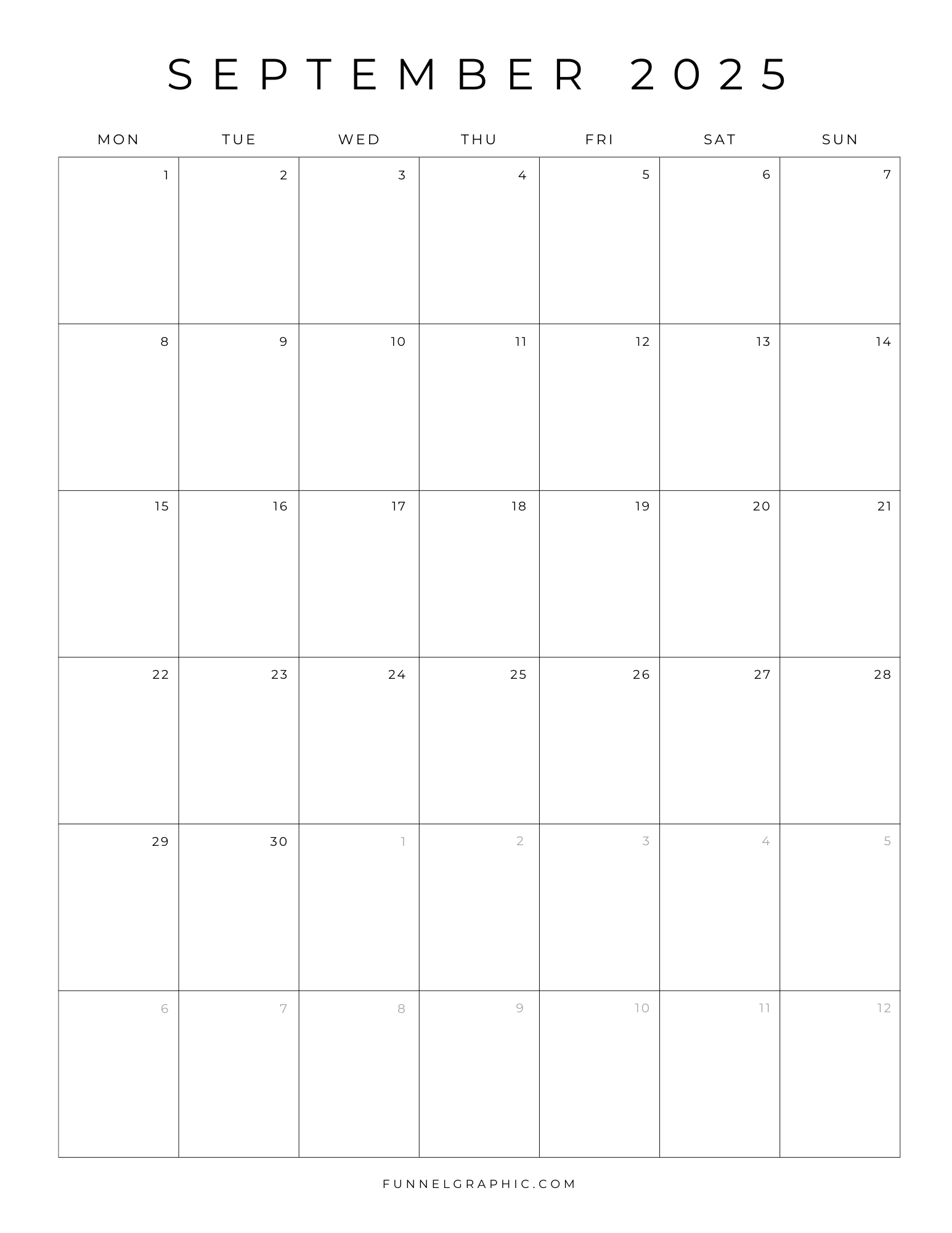printable september 2025 calendar
