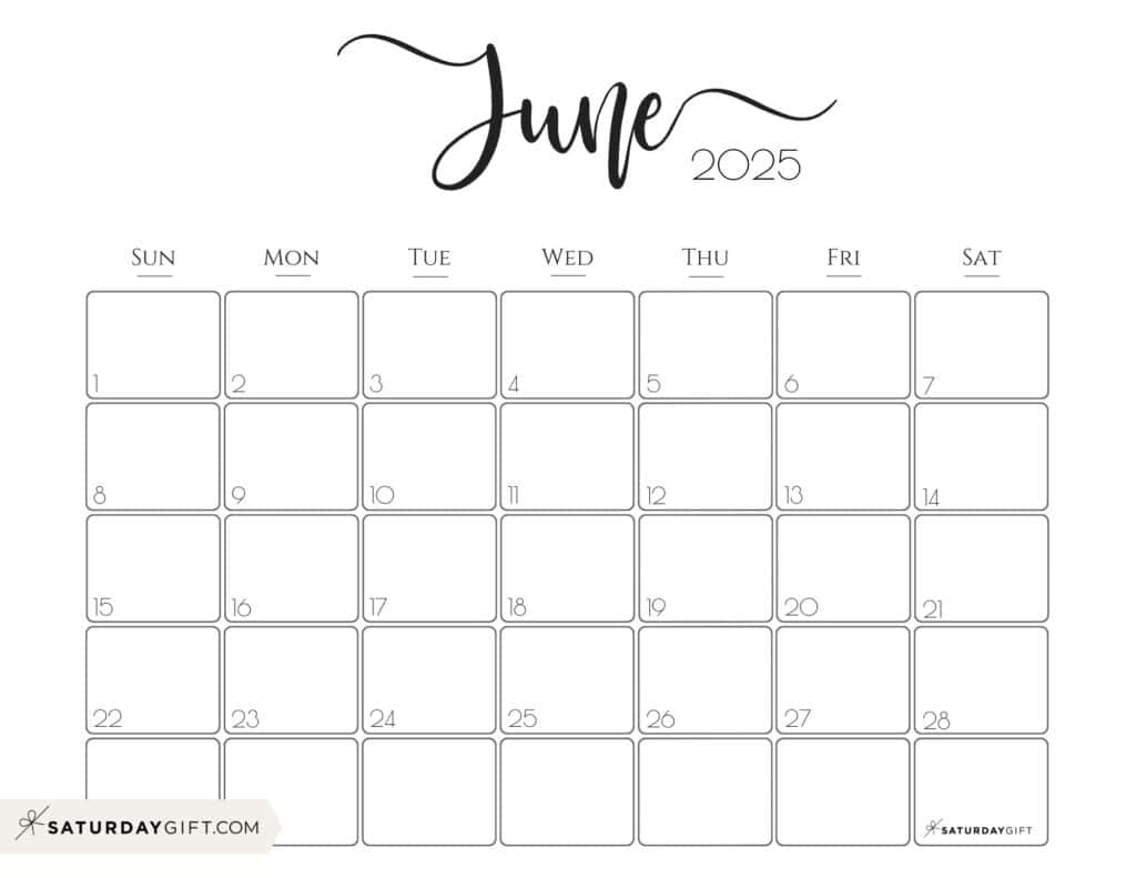 June 2025 Calendar 23 Cute FREE Printables June 2025 Calendar 23 Cute FREE Printables