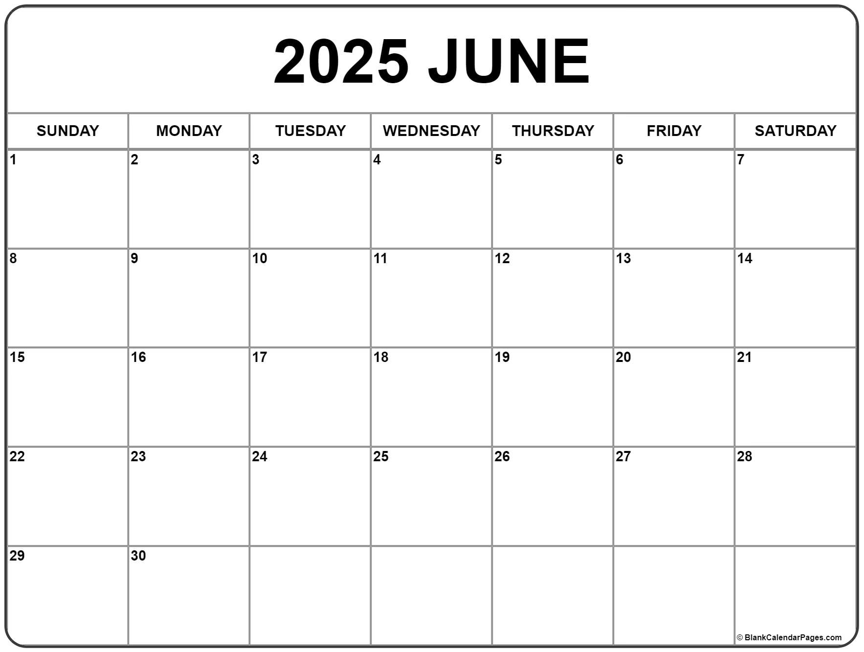 June 2025 Calendar Free Printable Calendars June 2025 Calendar Free Printable Calendars