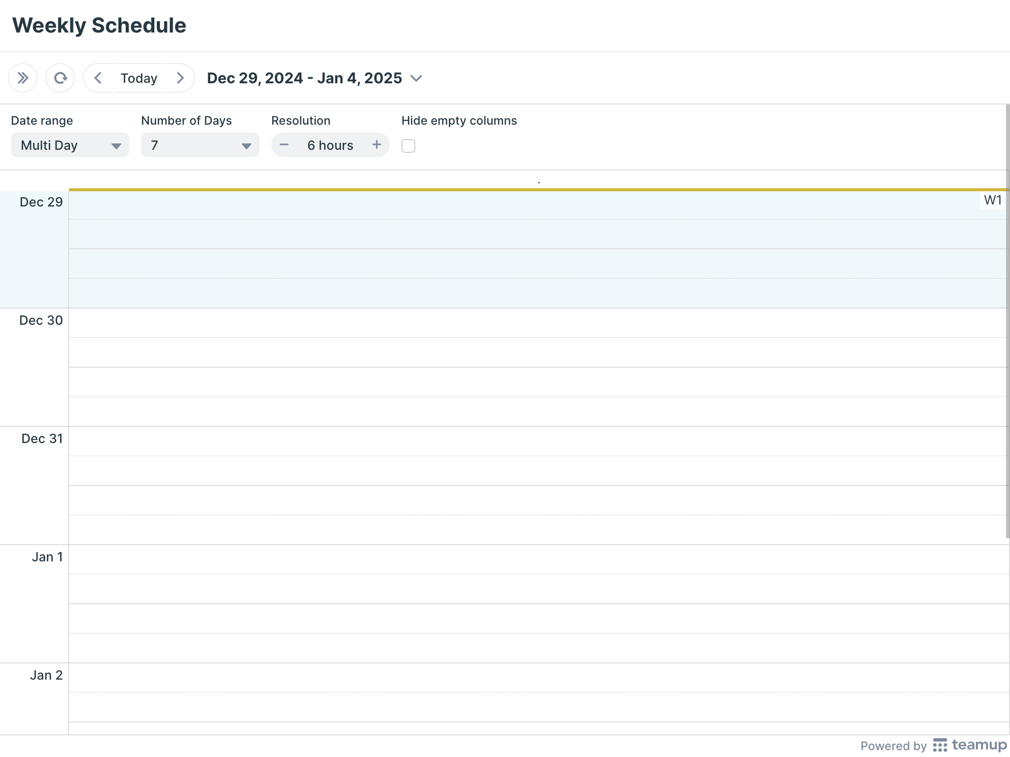 Printable Weekly Planner 2025 Teamup