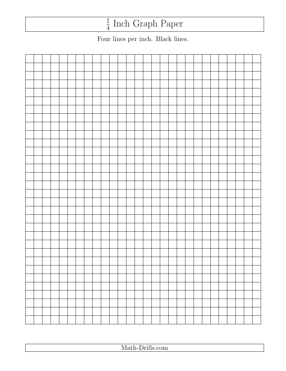 1 4 Inch Lined Graph Paper Template Download Printable PDF Templateroller