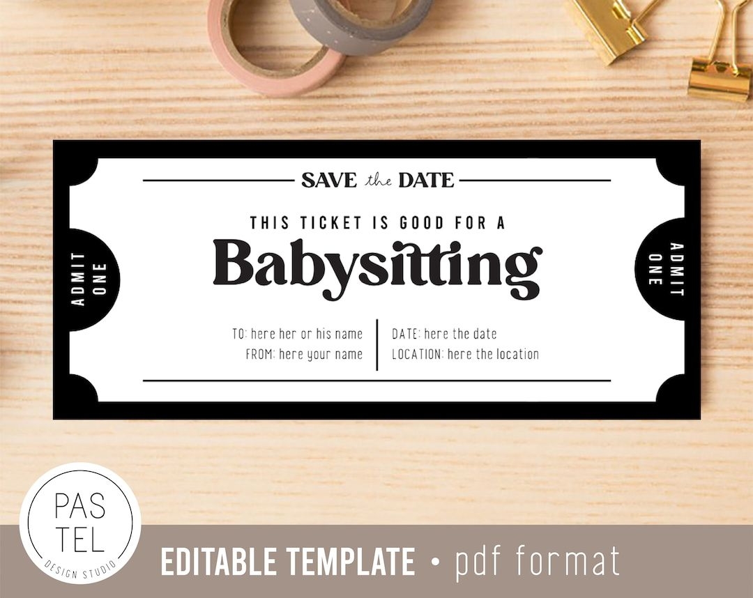 free printable babysitting coupons
