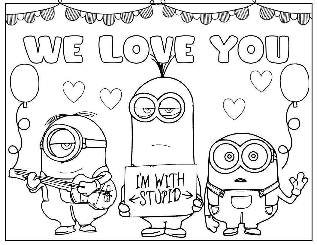 printable minion coloring pages
