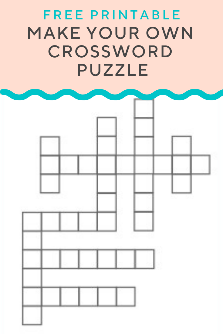 build your own crossword puzzle free printable build your own crossword puzzle free printable