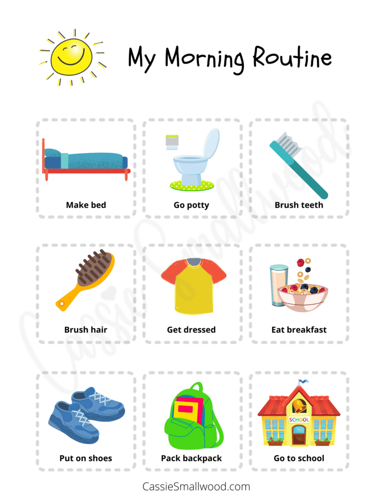 11 Daily Routine Checklists For Kids Free Printable Cassie Smallwood 11 Daily Routine Checklists For Kids Free Printable Cassie Smallwood