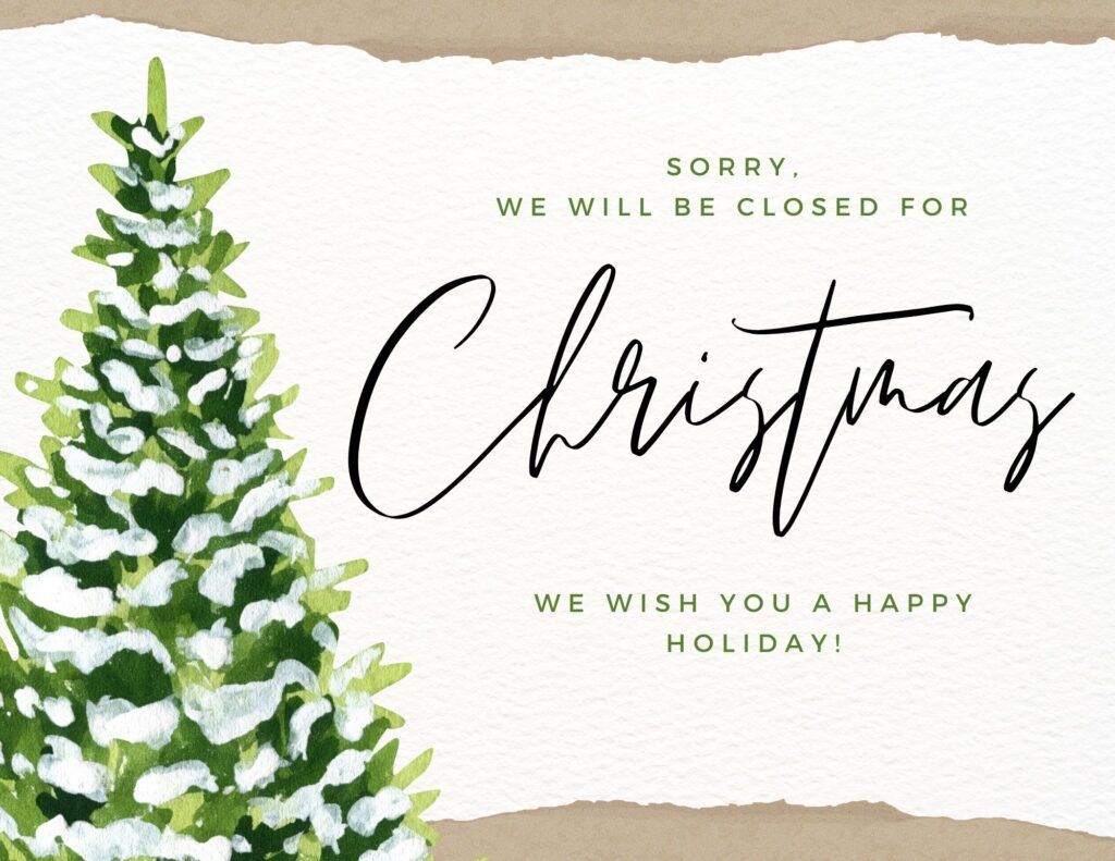 12 Free Printable Closed For Christmas Sign Templates The Incremental Mama