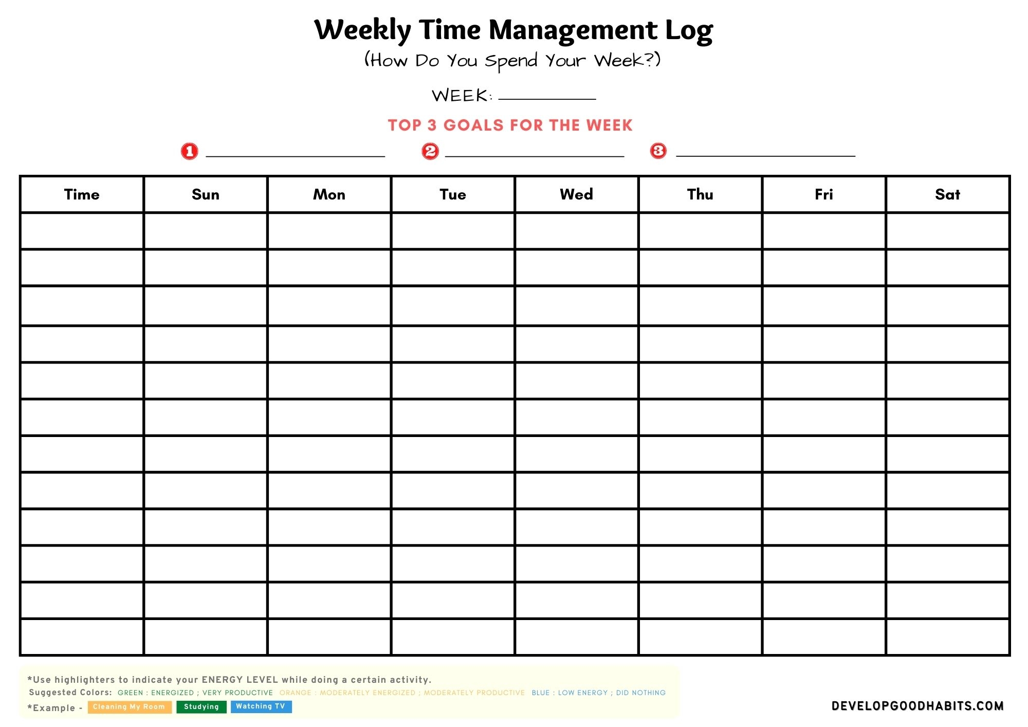 12 Time Management Worksheet For Students Adults Develop Good Habits 12 Time Management Worksheet For Students Adults Develop Good Habits