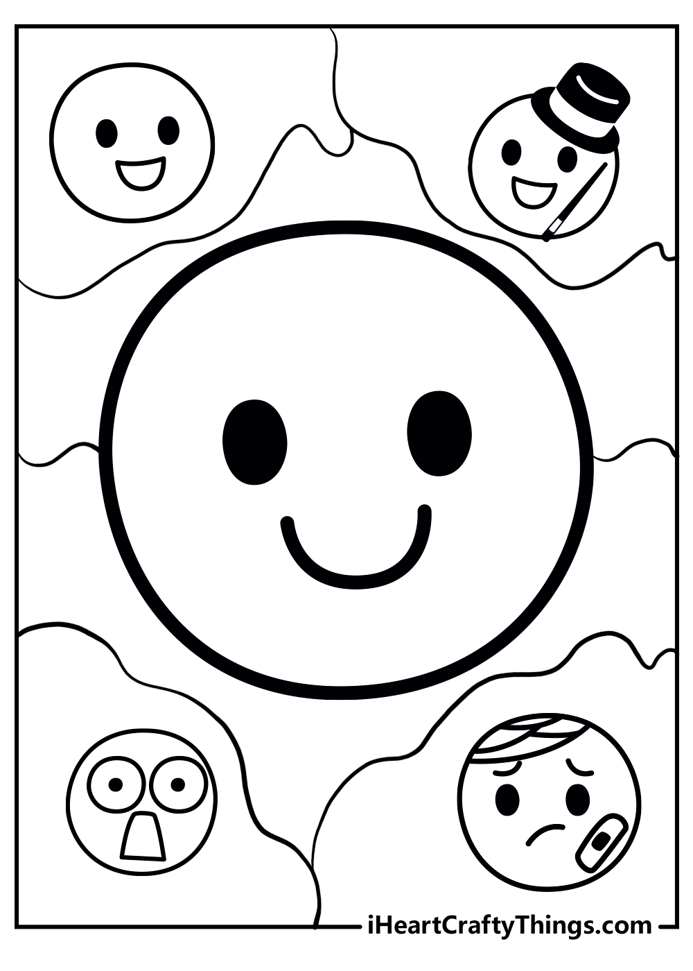 15 Emoji Coloring Pages Free Printable PDFs For Kids 