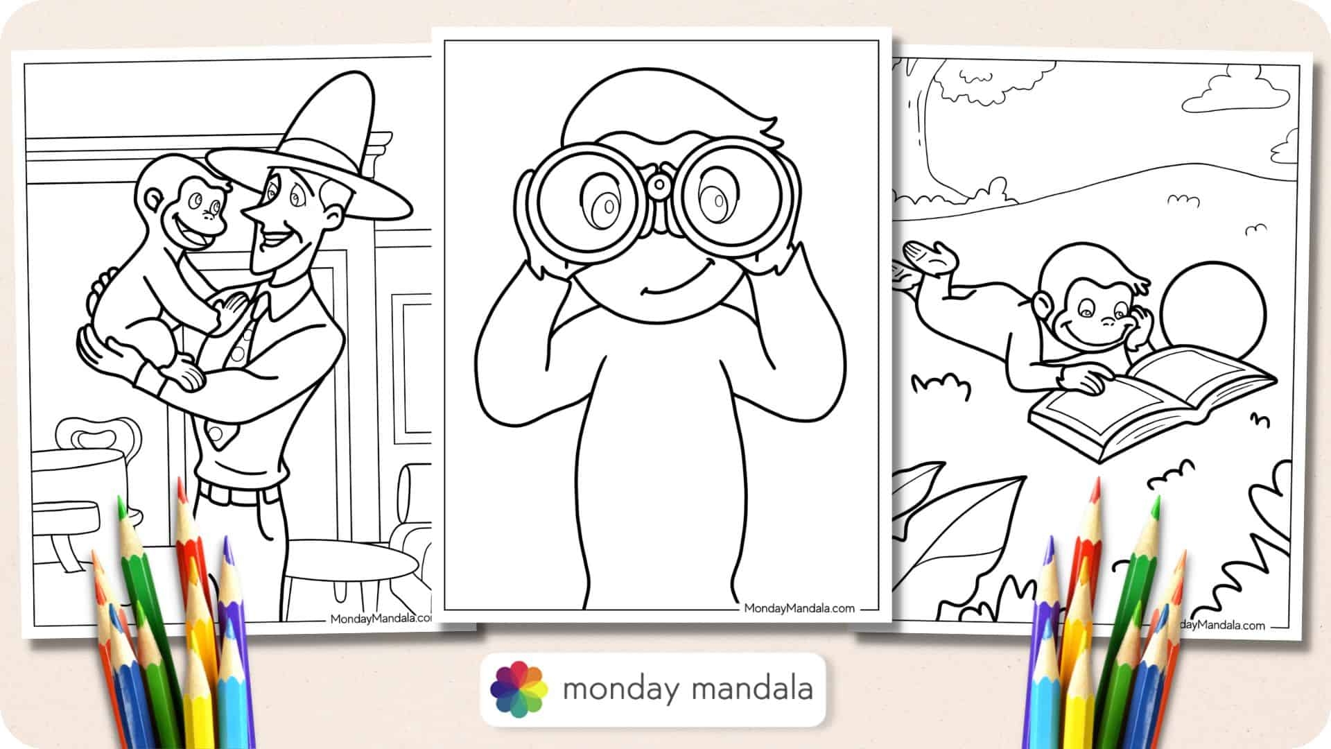 18 Curious George Coloring Pages Free PDF Printables 