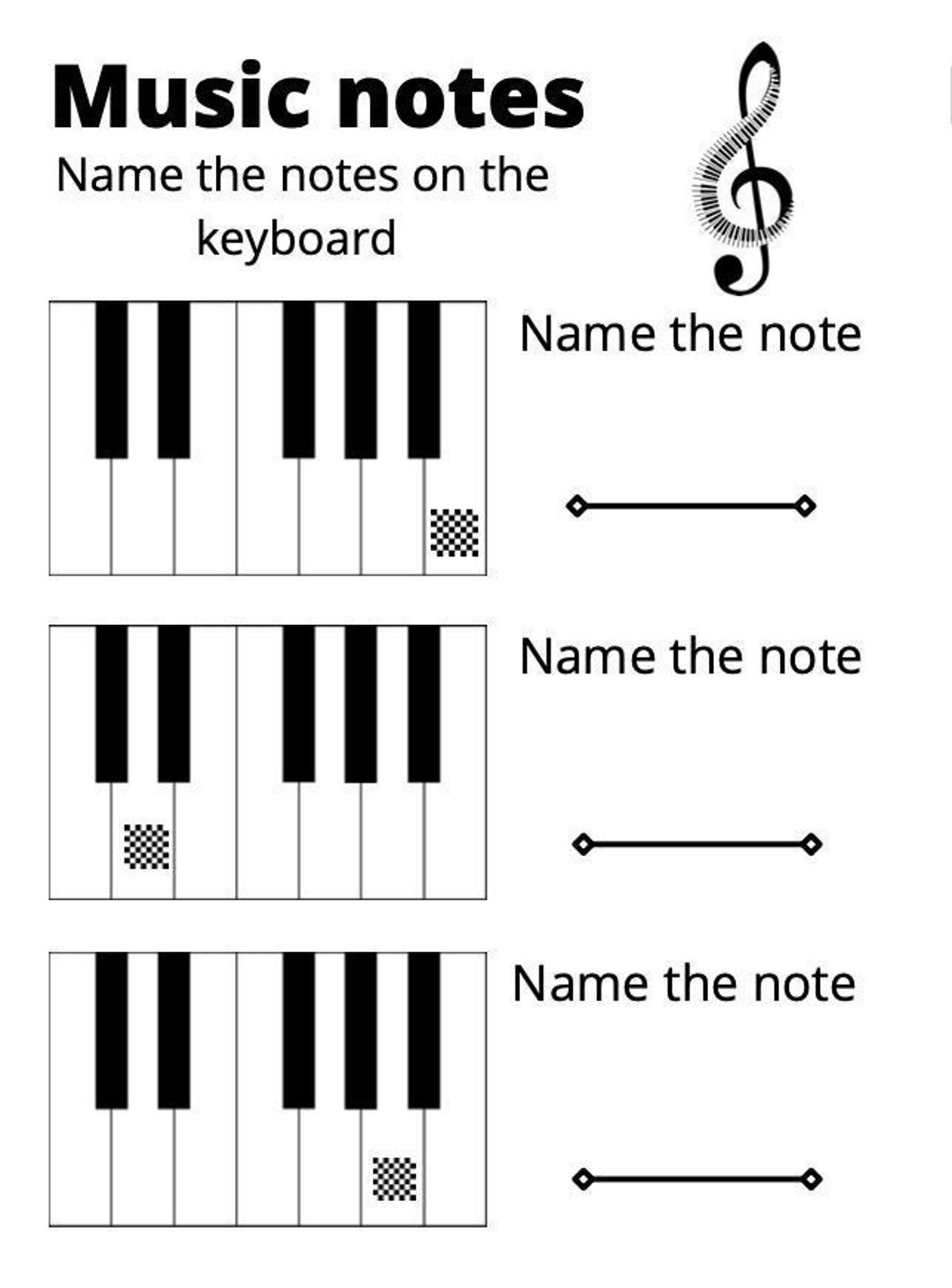 18 Name The Piano Notes Worksheets Includes Sharps Flats And Majors Beginner Piano Worksheets Music Notes Etsy