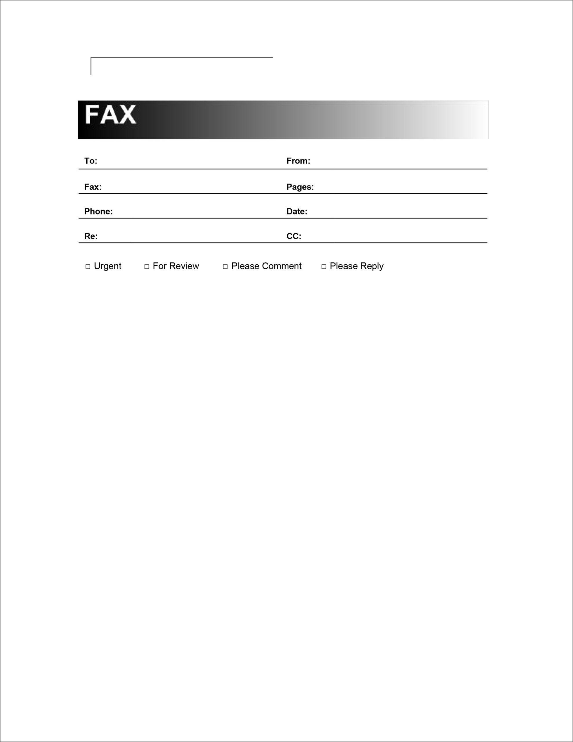 printable fax cover sheet