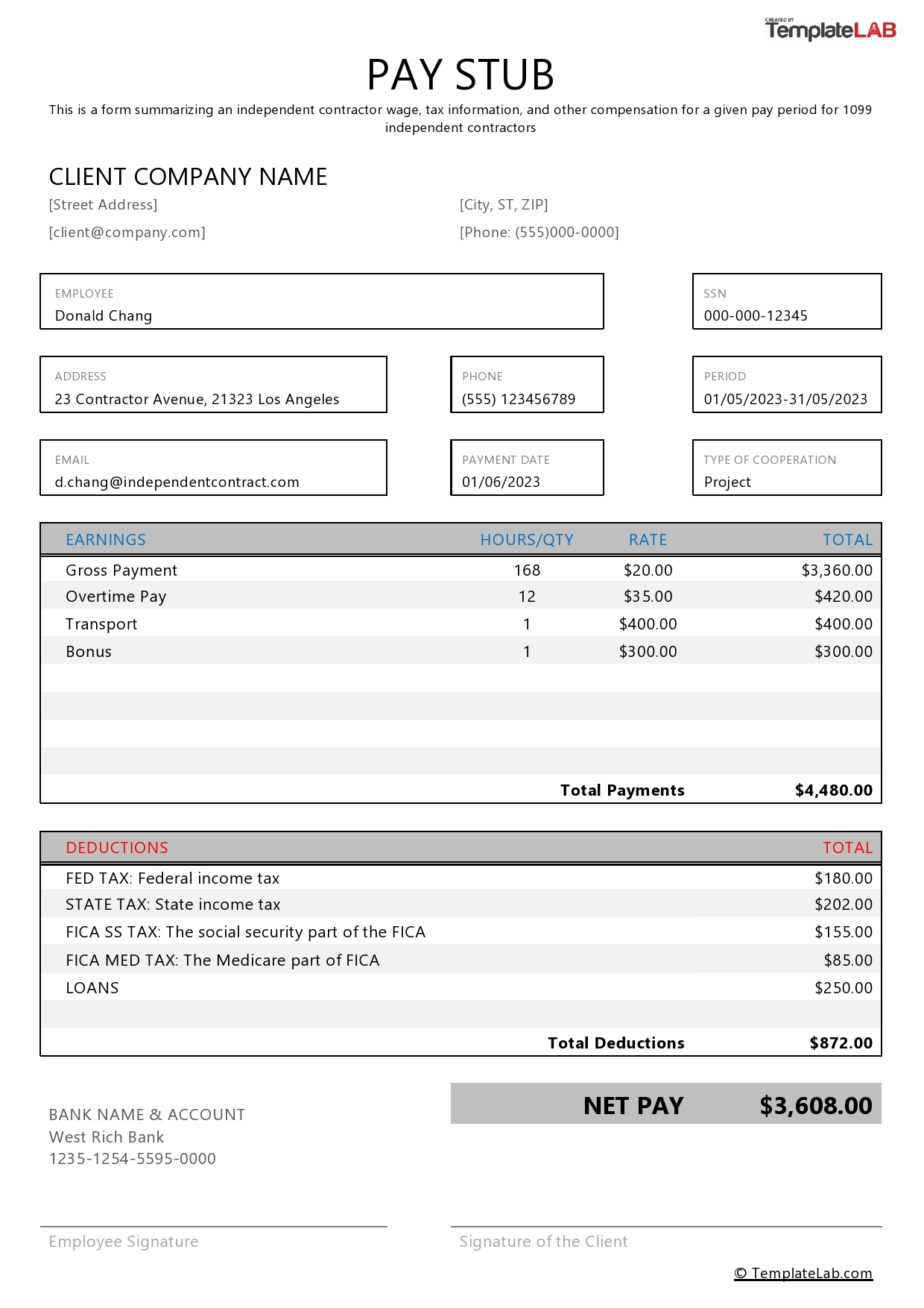 free printable pay stubs online