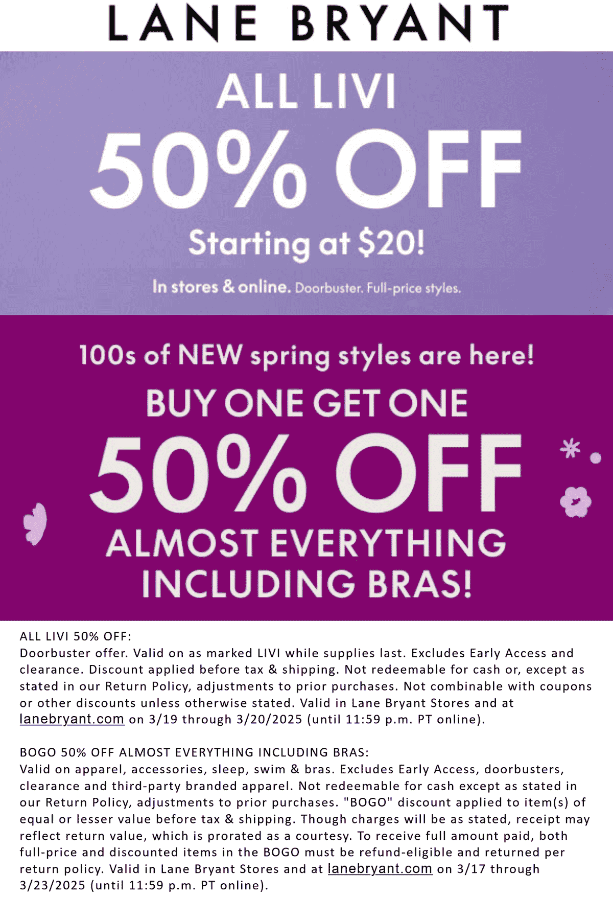  25 Off 75 More At Lane Bryant Cacique Or Online Via Promo Code DECGCLB Lane Bryant August 2025 Coupons Promo Codes Deals 