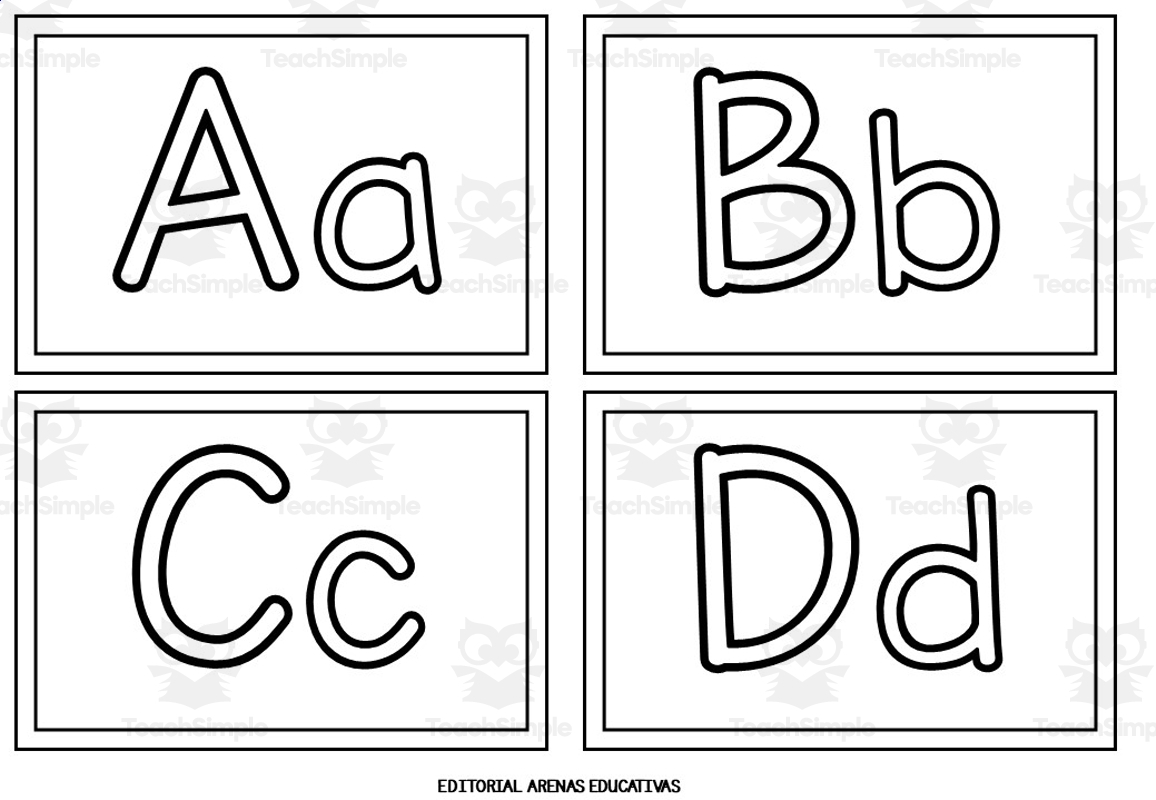 26 ALPHABET FLASHCARDS FREE BLACK AND WHITE THEMED By Teach Simple