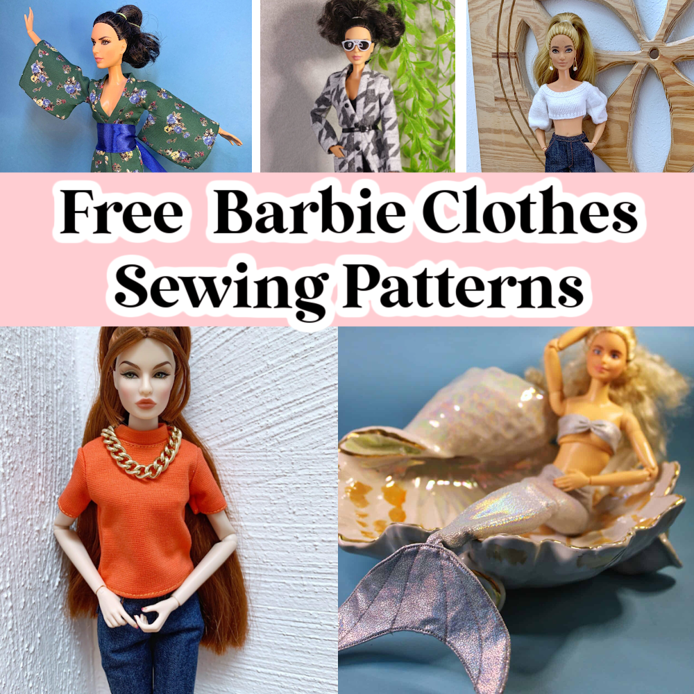 free printable barbie clothes sewing patterns