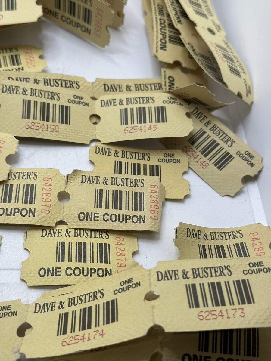 288 Vintage Dave Busters Tickets EBay
