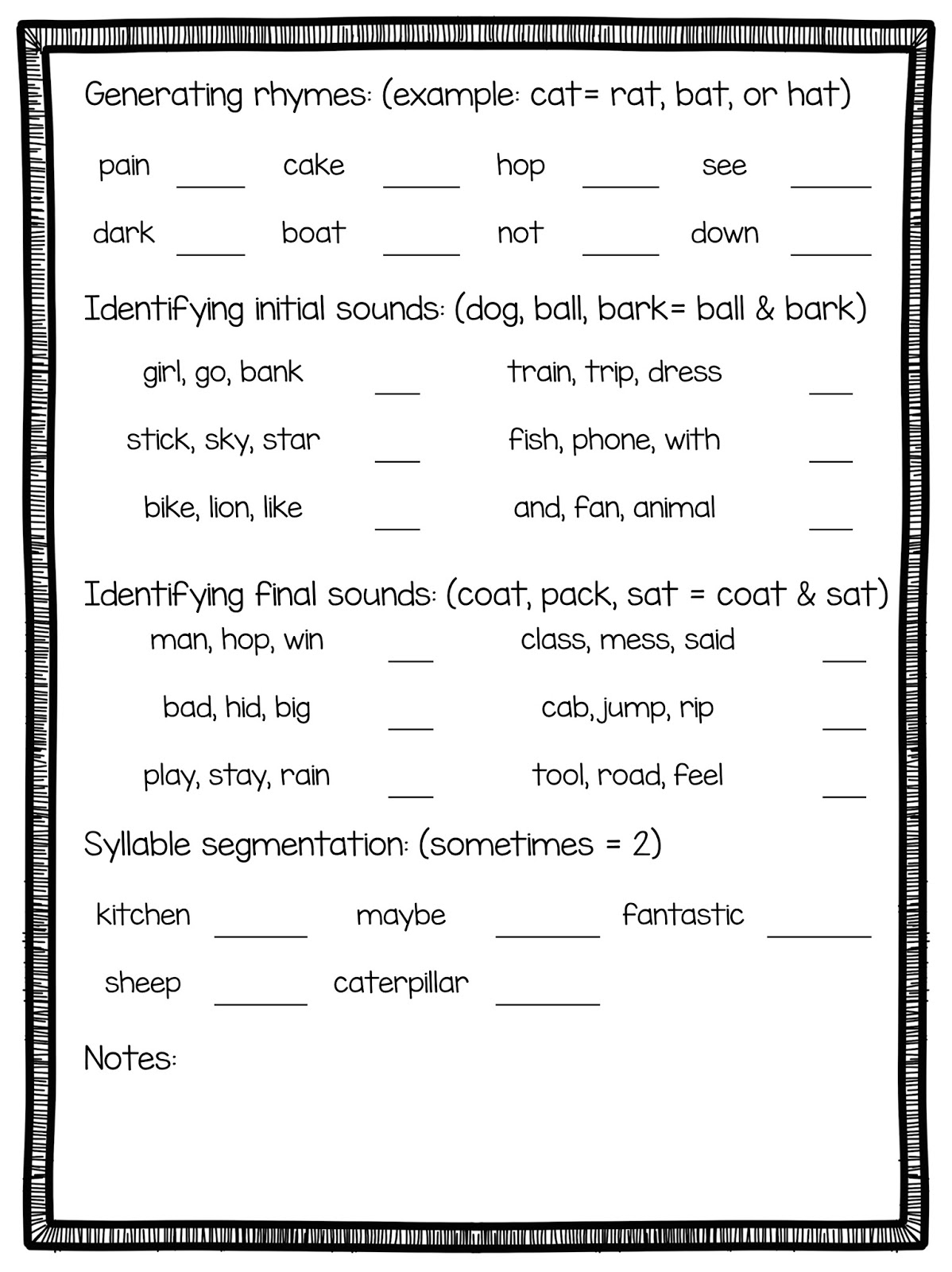 2nd Grade Snickerdoodles Basic Reading Assessments Free And Editable 