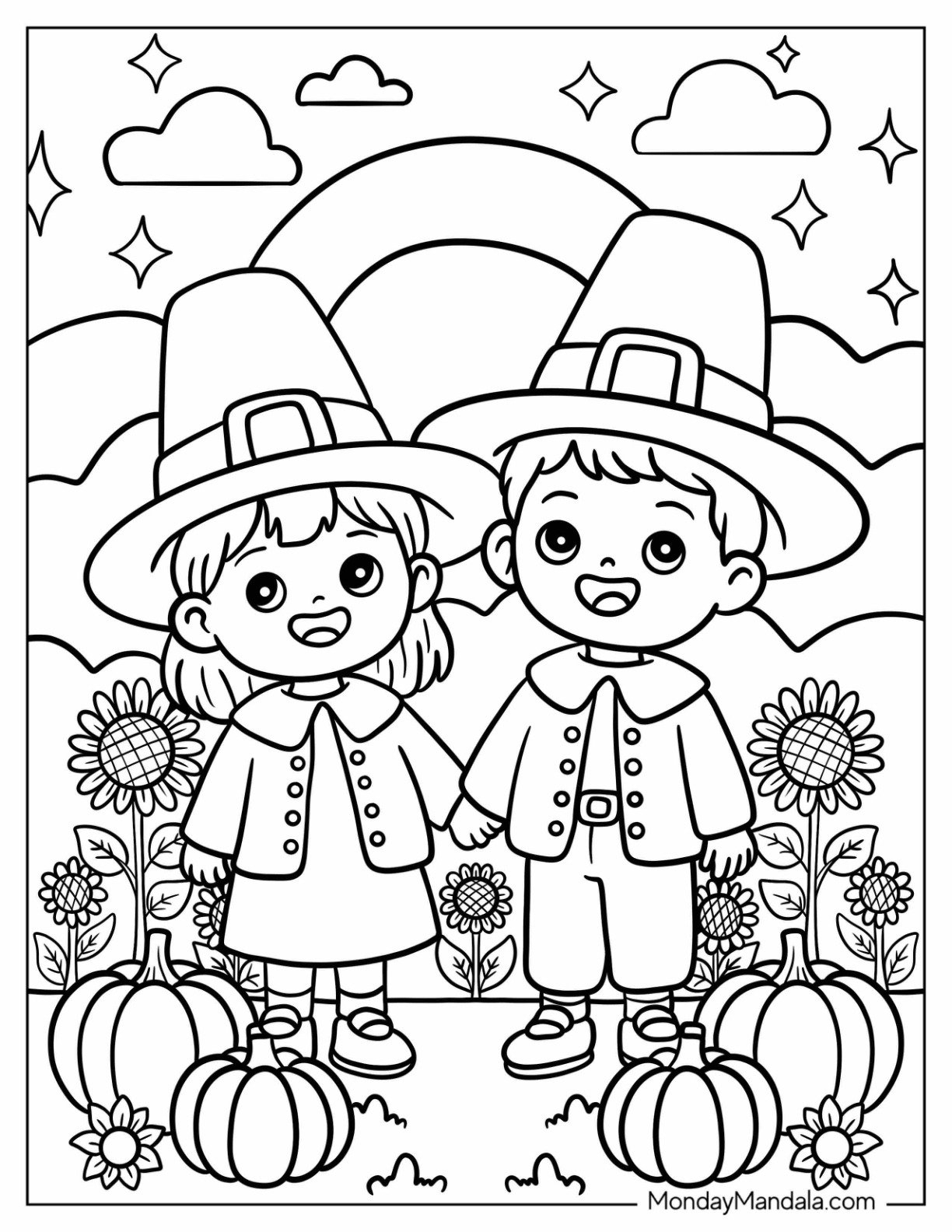 37 Pilgrim Coloring Pages Free PDF Printables 