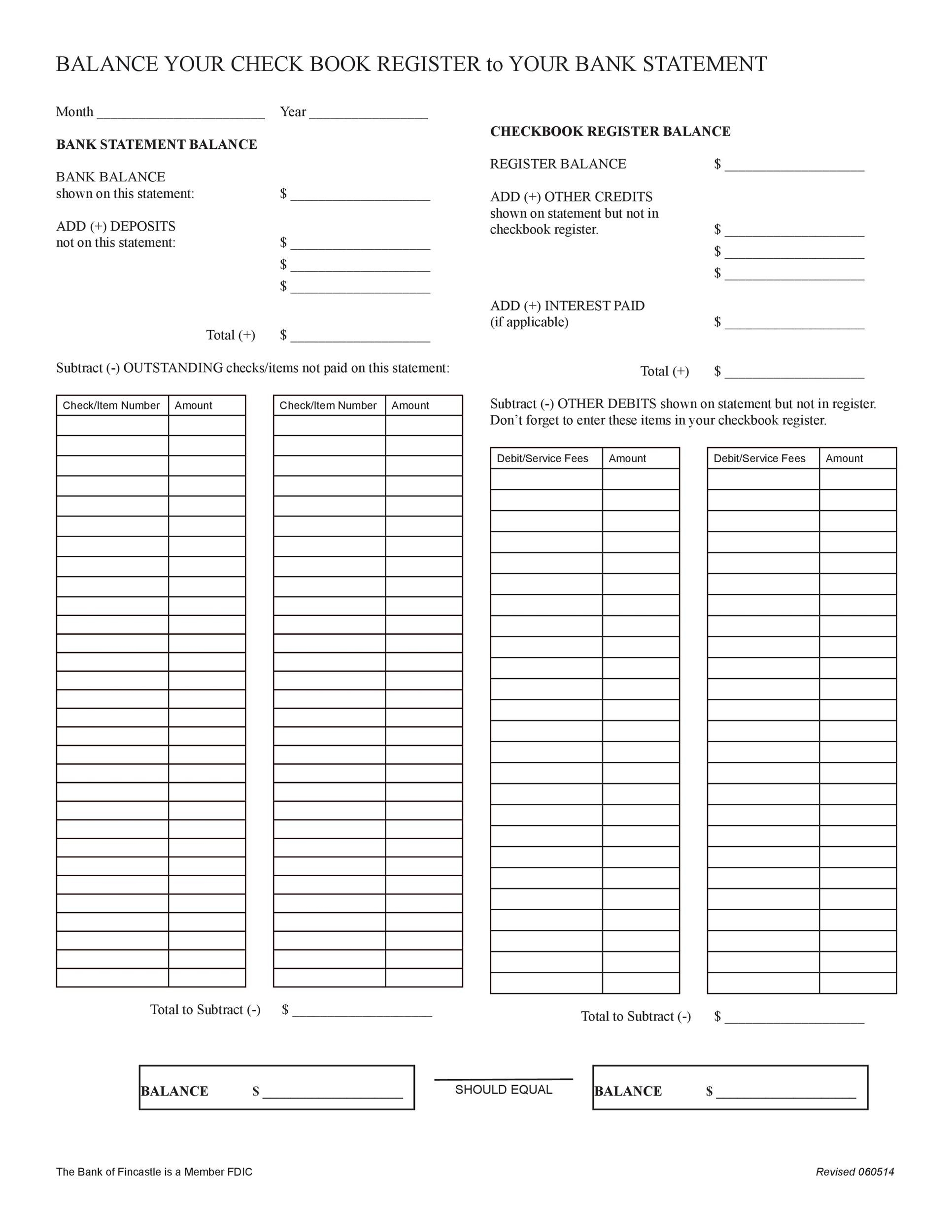 39 Checkbook Register Templates 100 Free Printable TemplateLab