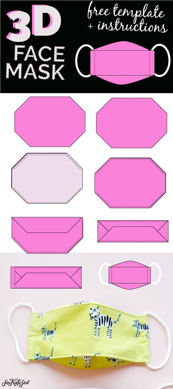 3d Mask Template The Most Comfortable Face Mask See Kate Sew