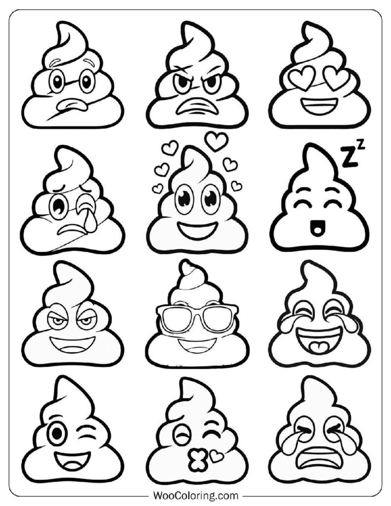 printable emoji coloring pages