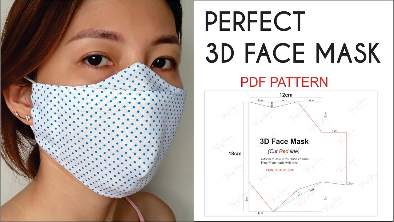 printable face mask sewing pattern