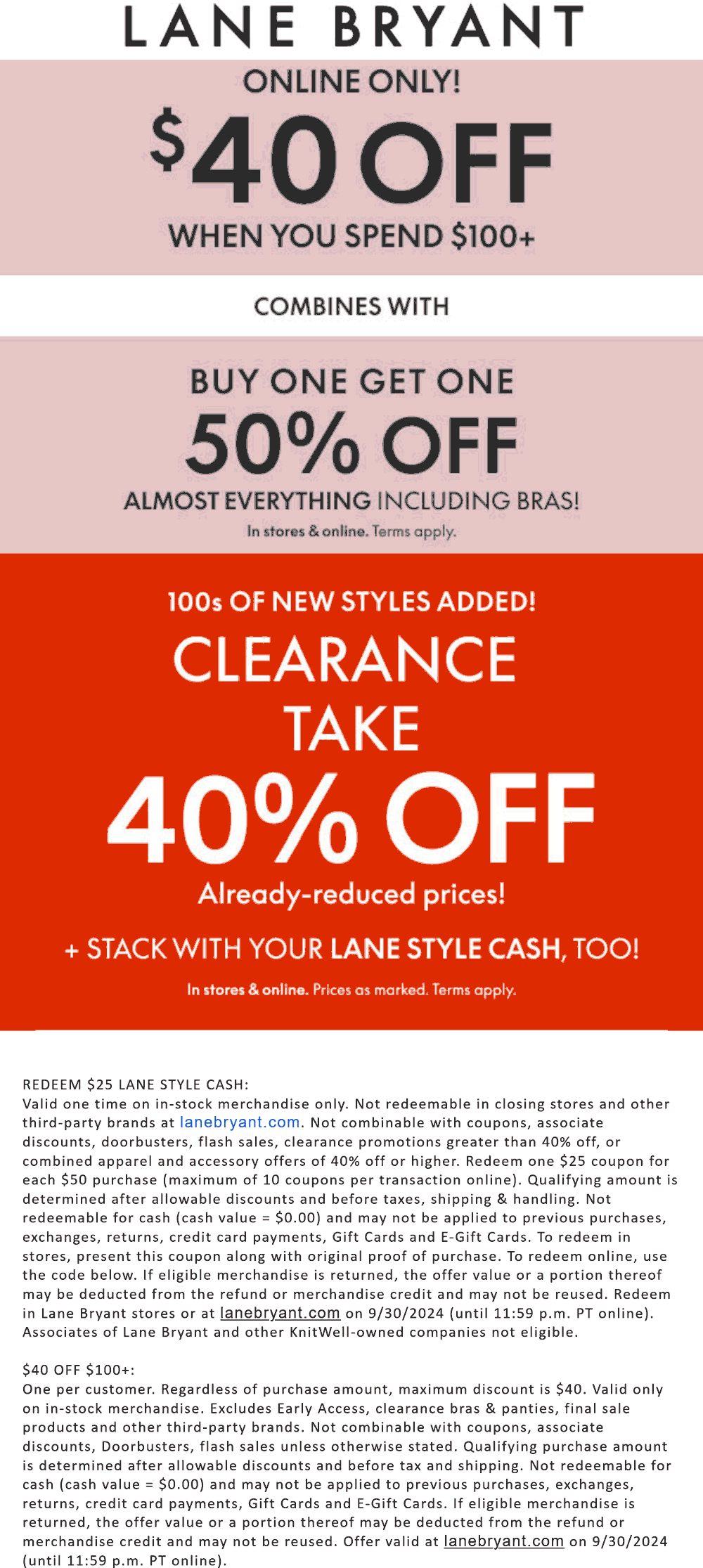  40 Off 100 50 Off Second Item Today At Lane Bryant Ditto Online Lanebryant The Coupons App 