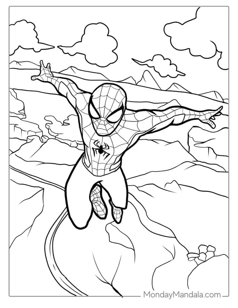 40 Spider Man Coloring Pages Free PDF Printables 