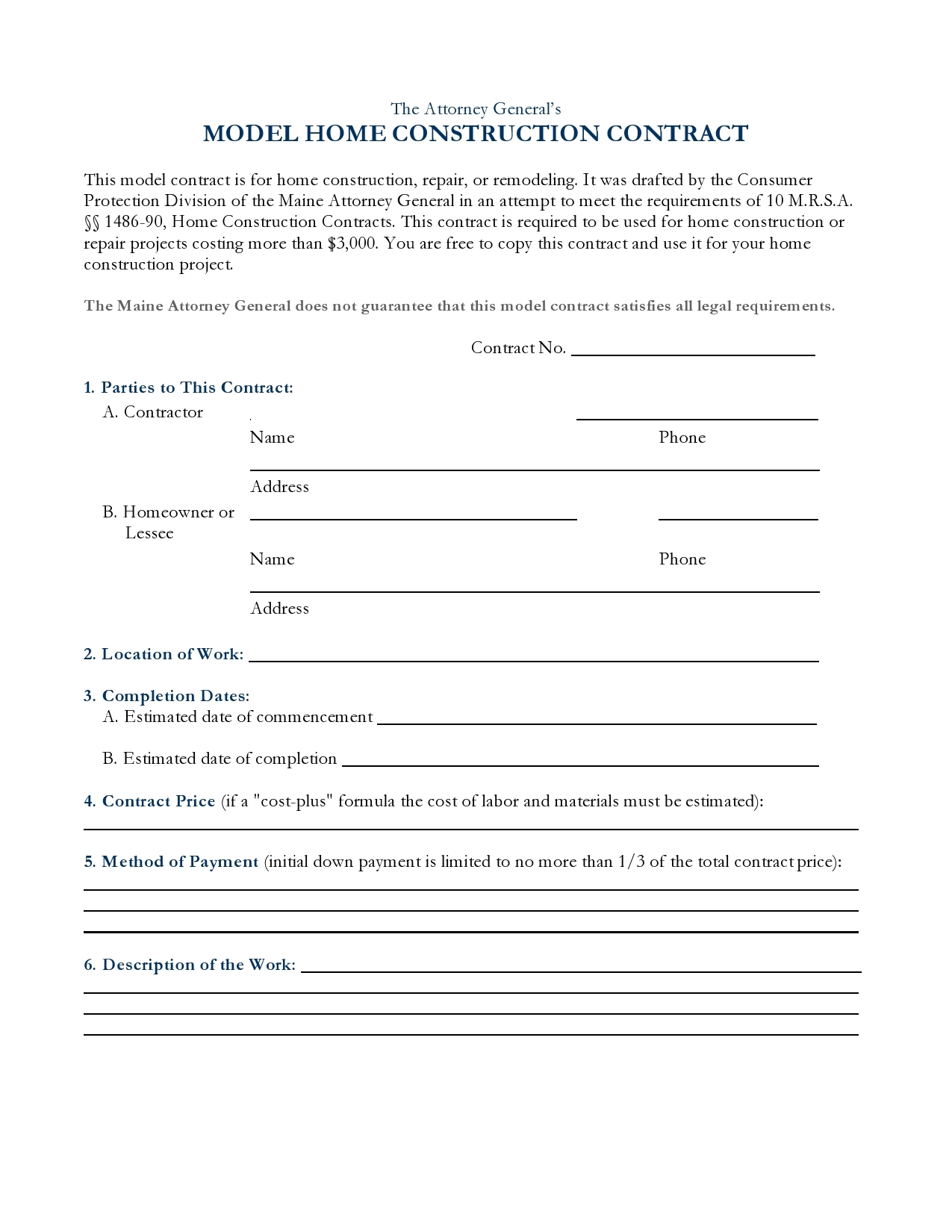 41 Simple Construction Contract Templates 100 Free 