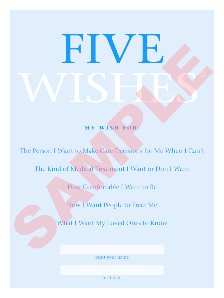 5 Wishes Document Fill Out Sign Online DocHub