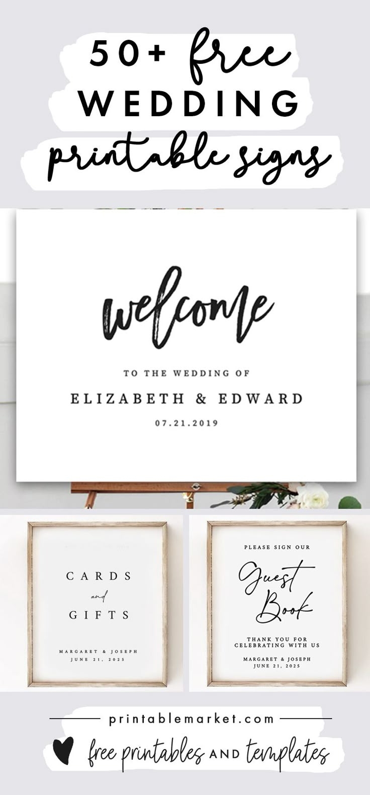 50 Free Wedding Sign Printables