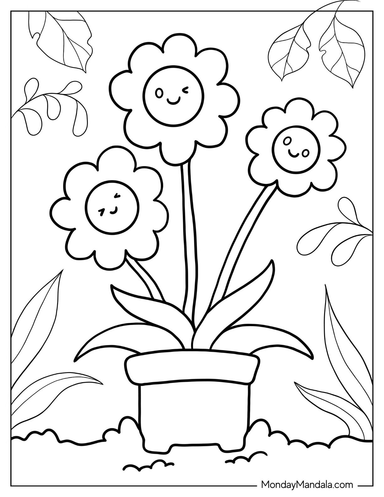 53 Flower Coloring Pages Free PDF Printables 53 Flower Coloring Pages Free PDF Printables