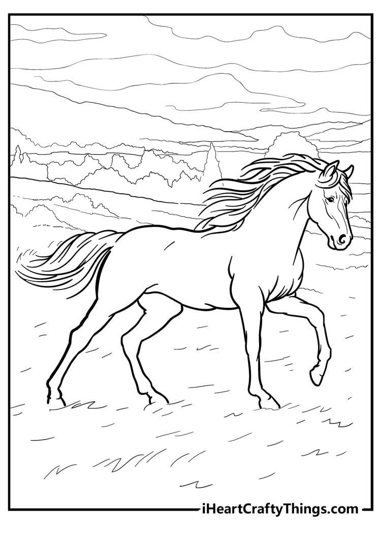 printable horse coloring pages