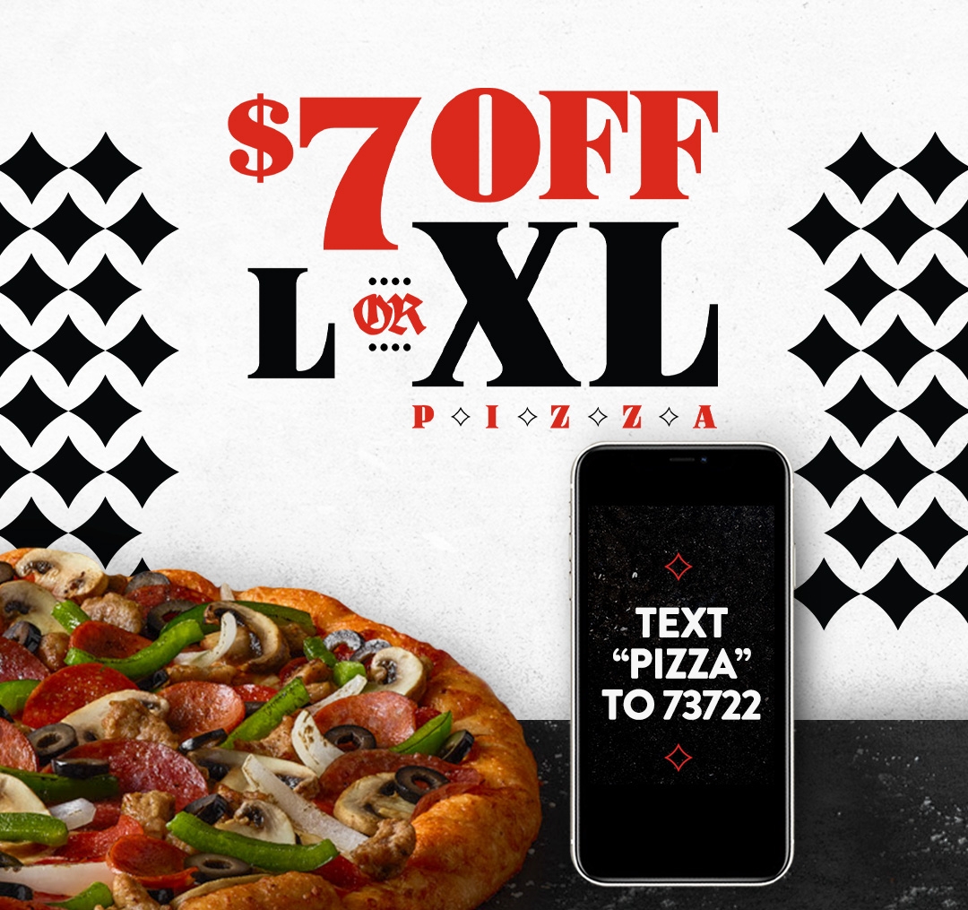  7 Off L Or XL Pizza Round Table Pizza