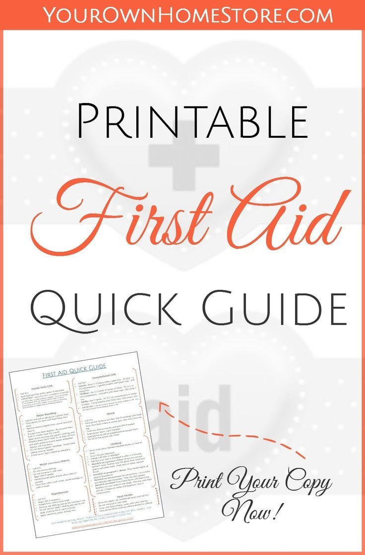 A Free Printable First Aid Guide