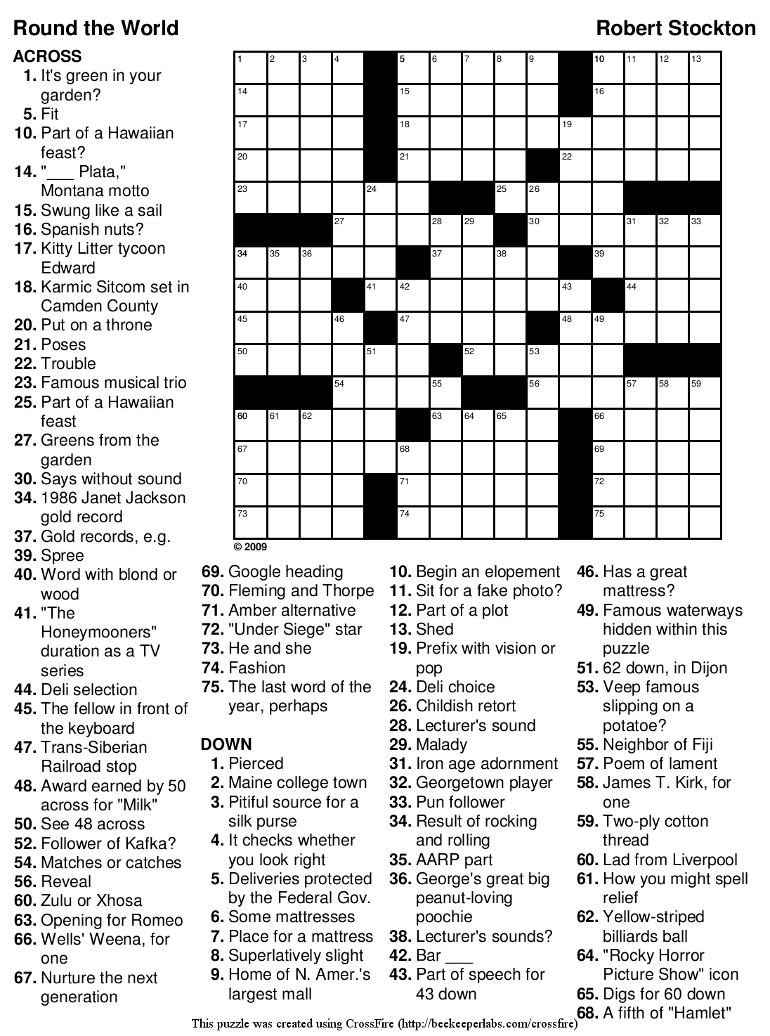 aarp crossword puzzles printable
