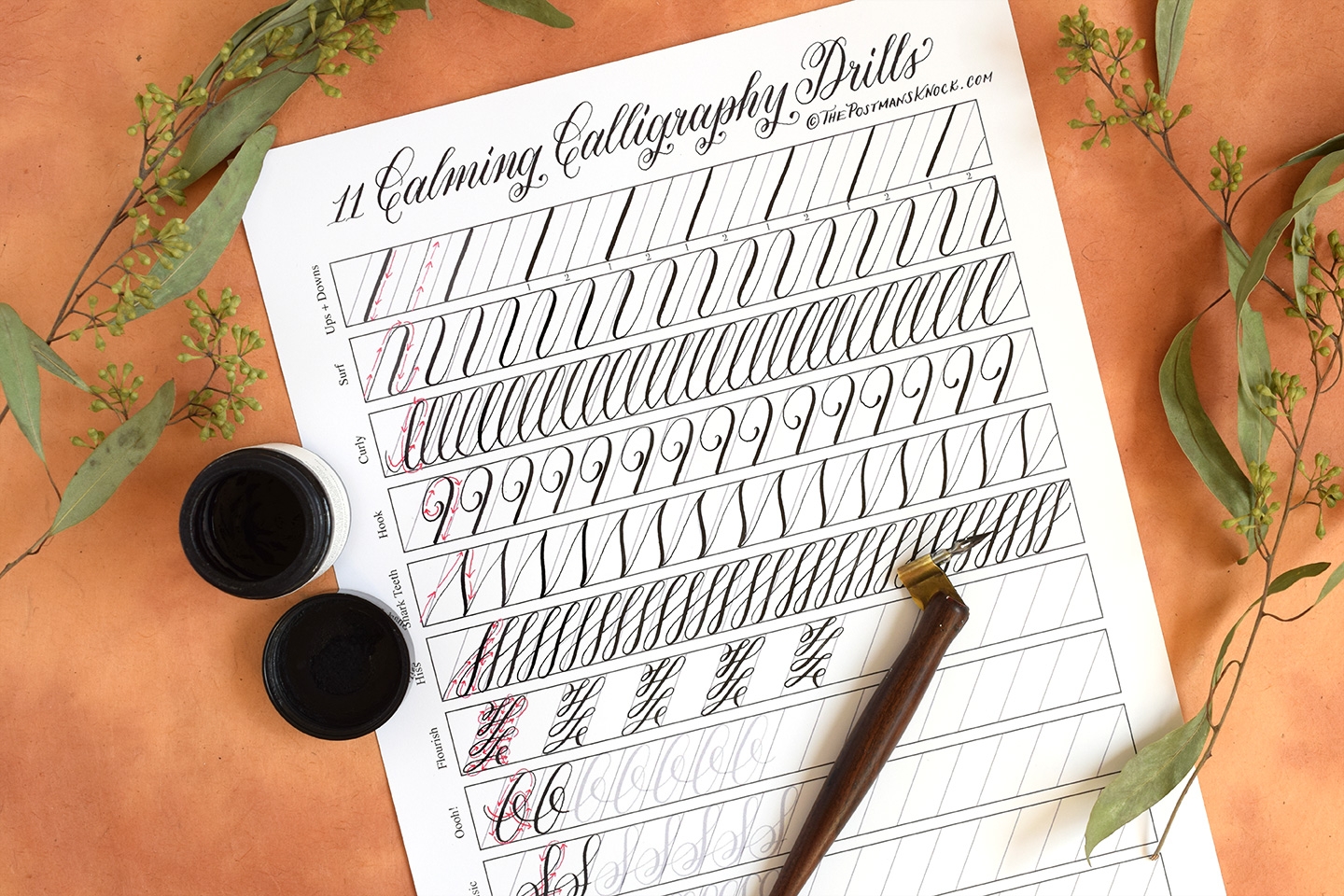 free printable calligraphy worksheets