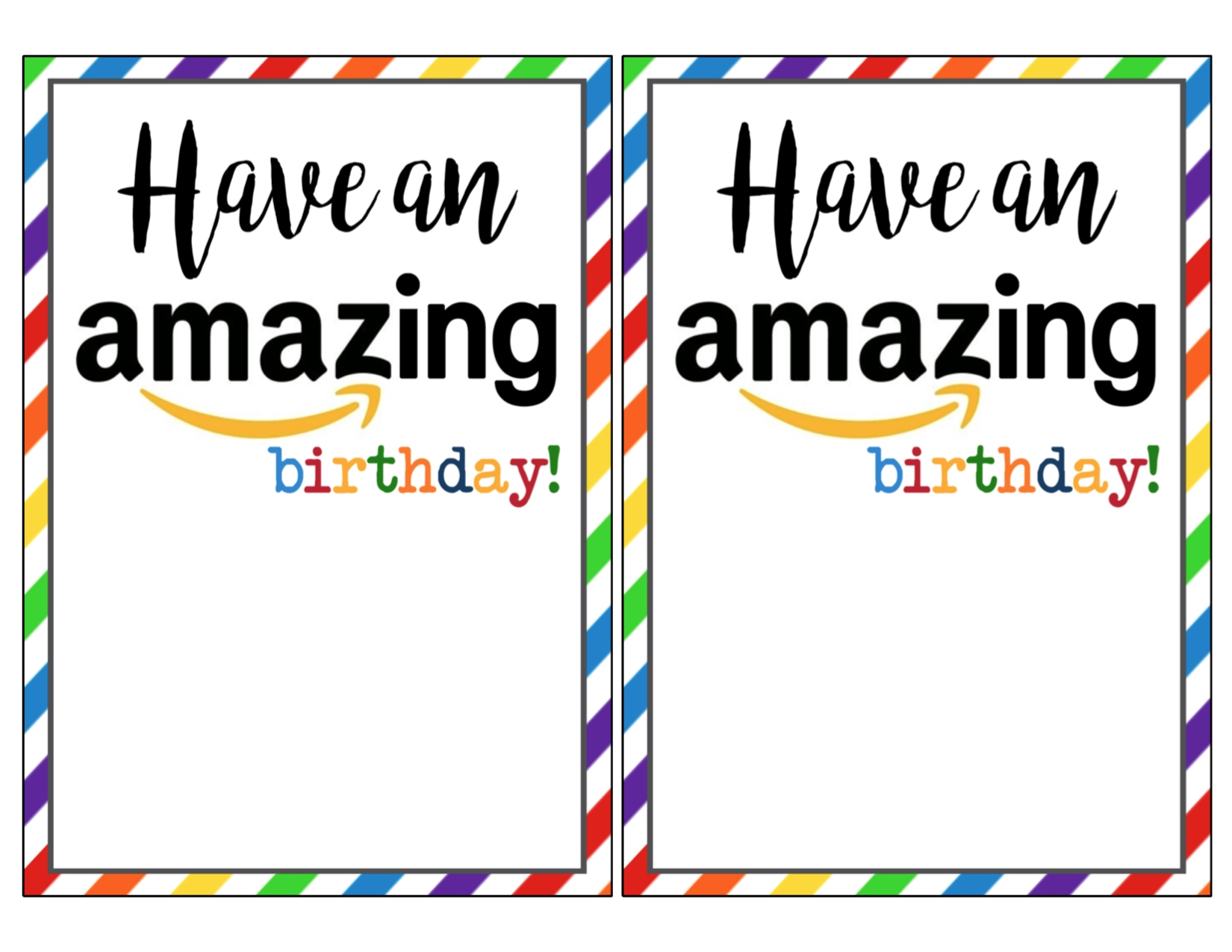 Amazon Birthday Cards Free Printable Paper Trail Design