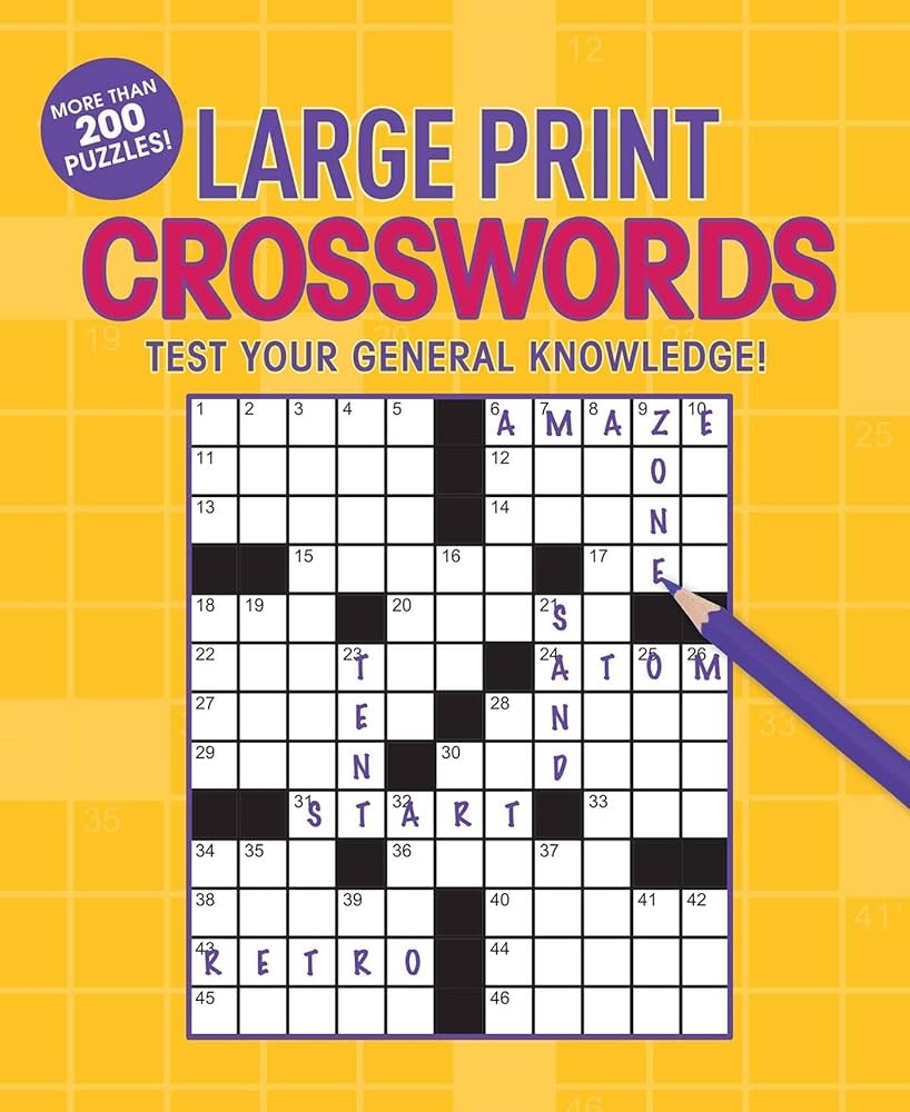 Amazon Large Print Crosswords Large Print Puzzle Books 9781645171270 Editors Of Thunder Bay Press Books