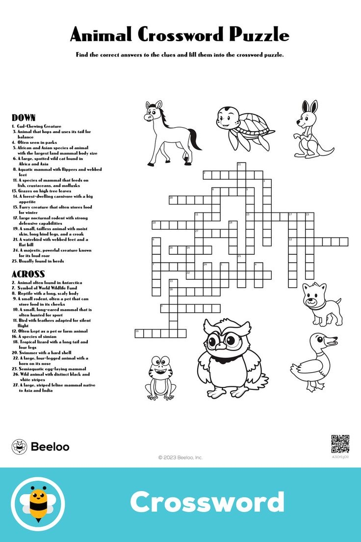 Animal Crossword Puzzle