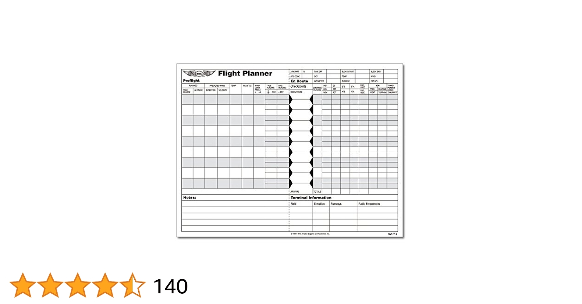 ASA Flight Planner Pad Amazon in Office Products