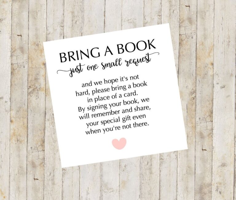 Baby Shower Printable Baby Shower Bring A Book Card Bring A Book Instead Of A Card Bring A Book Baby Shower Insert Etsy