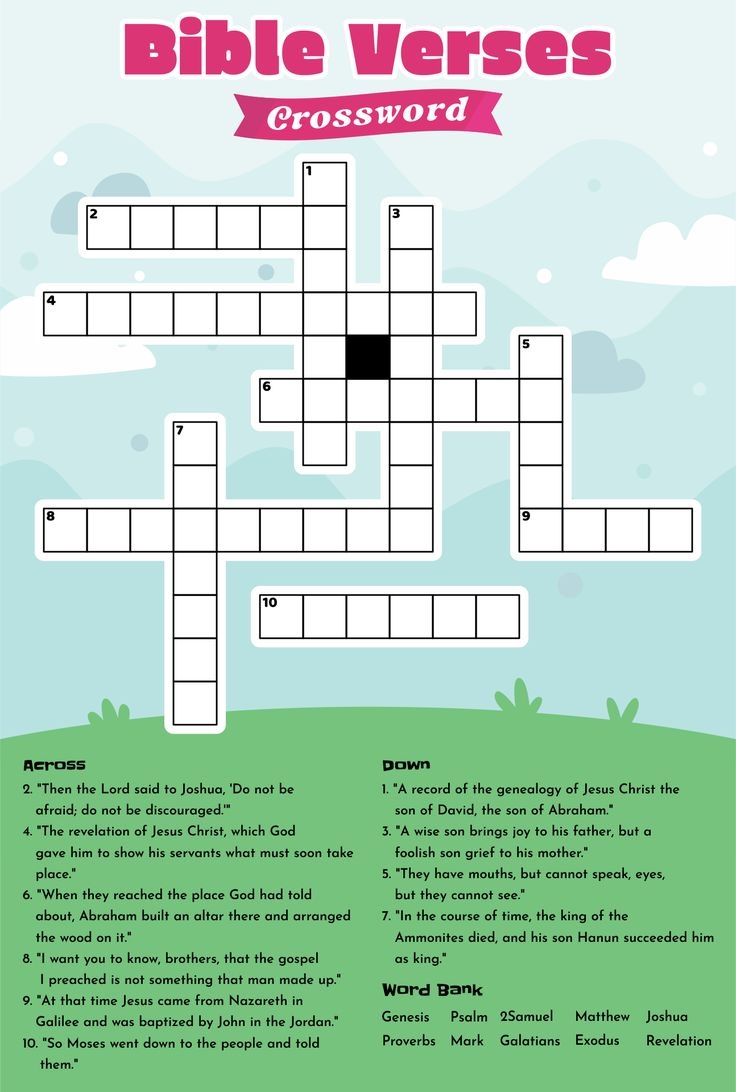 printable biblical crossword puzzles