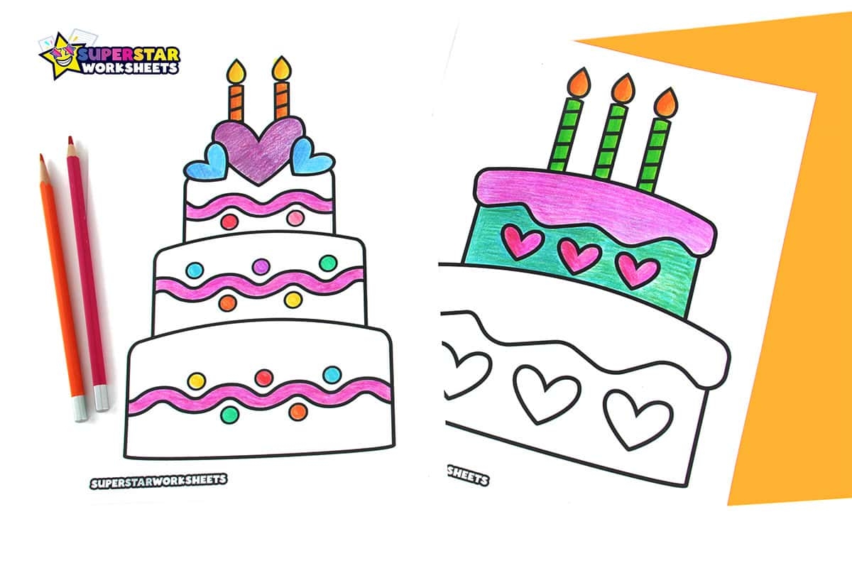 printable pictures of birthday cakes
