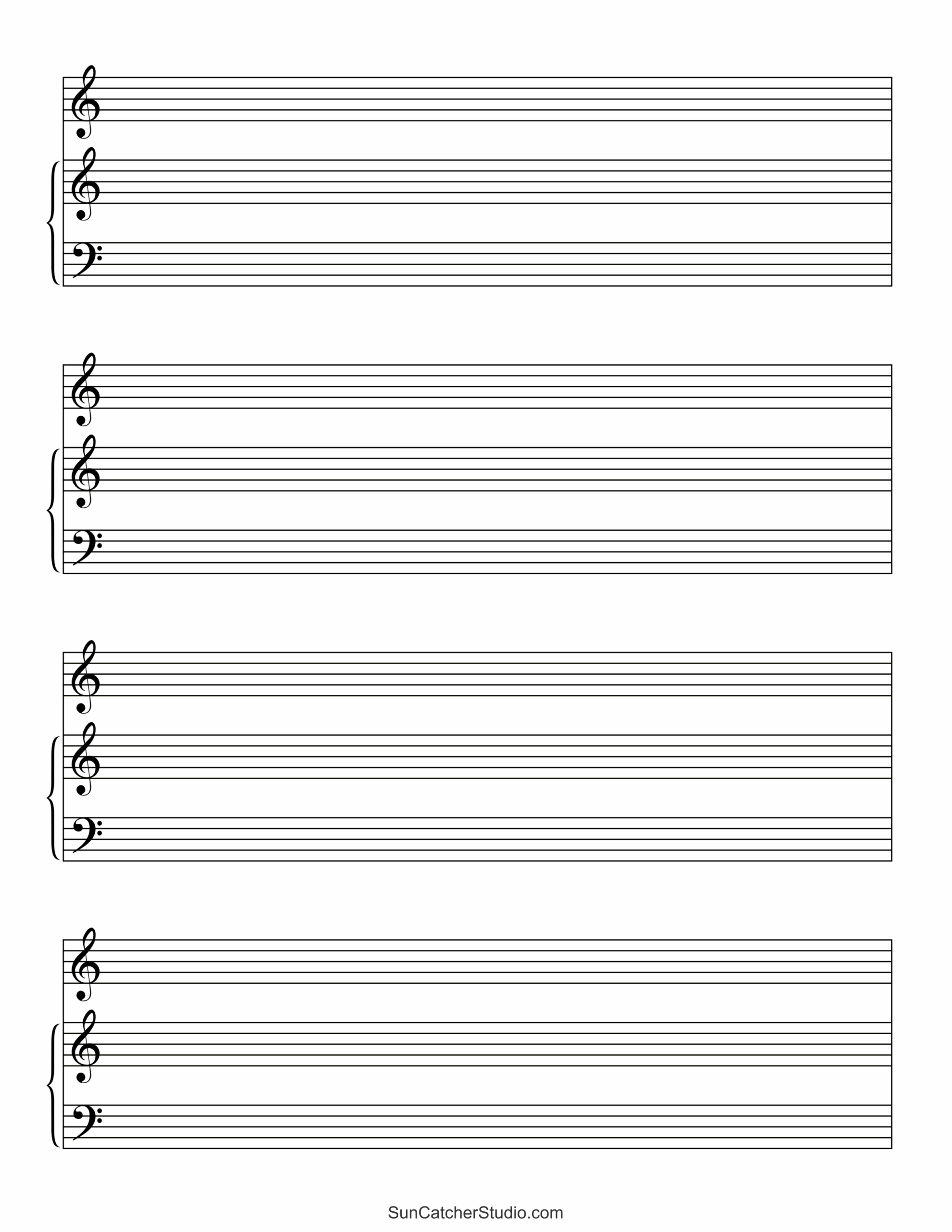 Blank Sheet Music Free Printable Staff Paper Free Printables Monograms Design Tools Patterns DIY Projects
