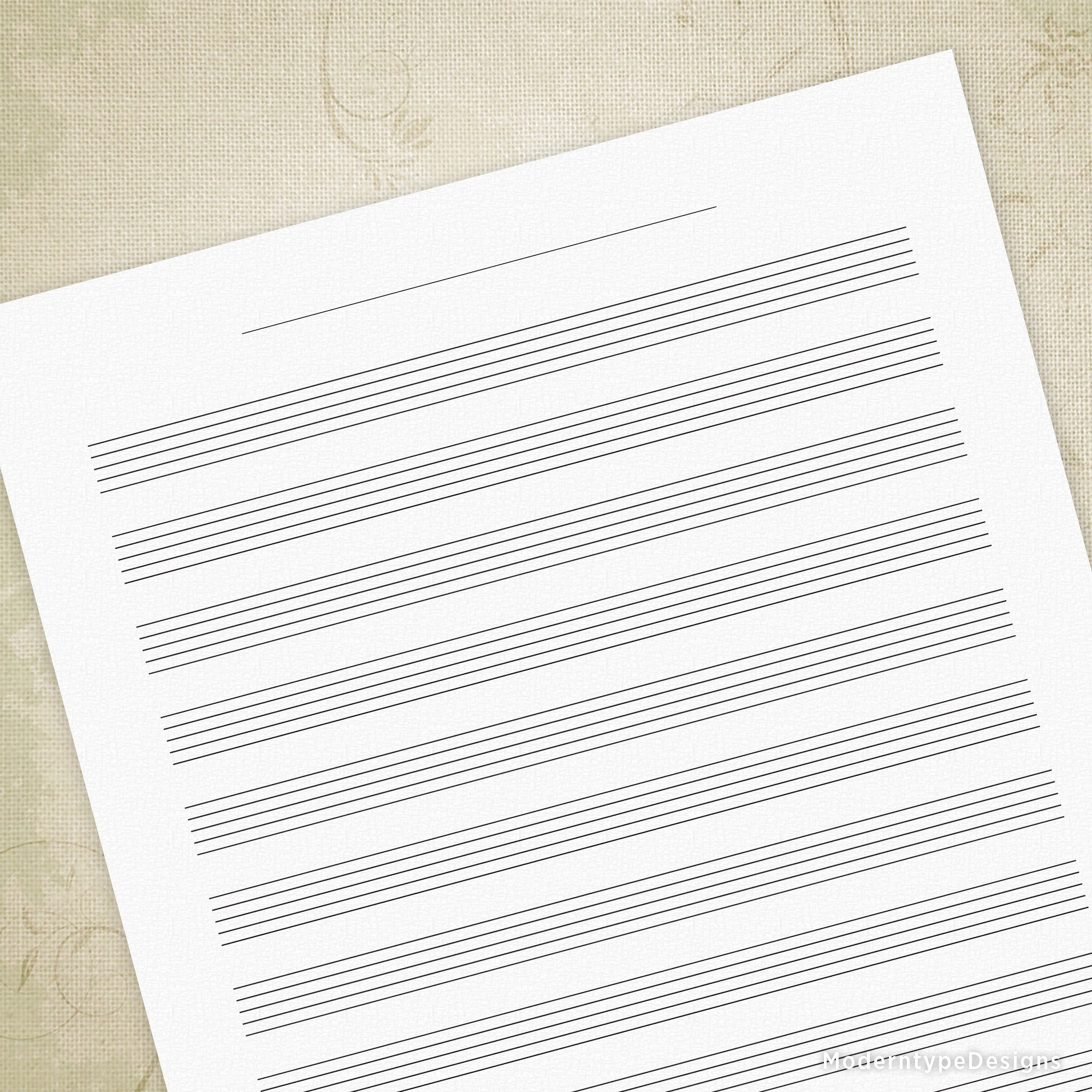 Blank Sheet Music Printable PDFs By Madison Worksheets Library