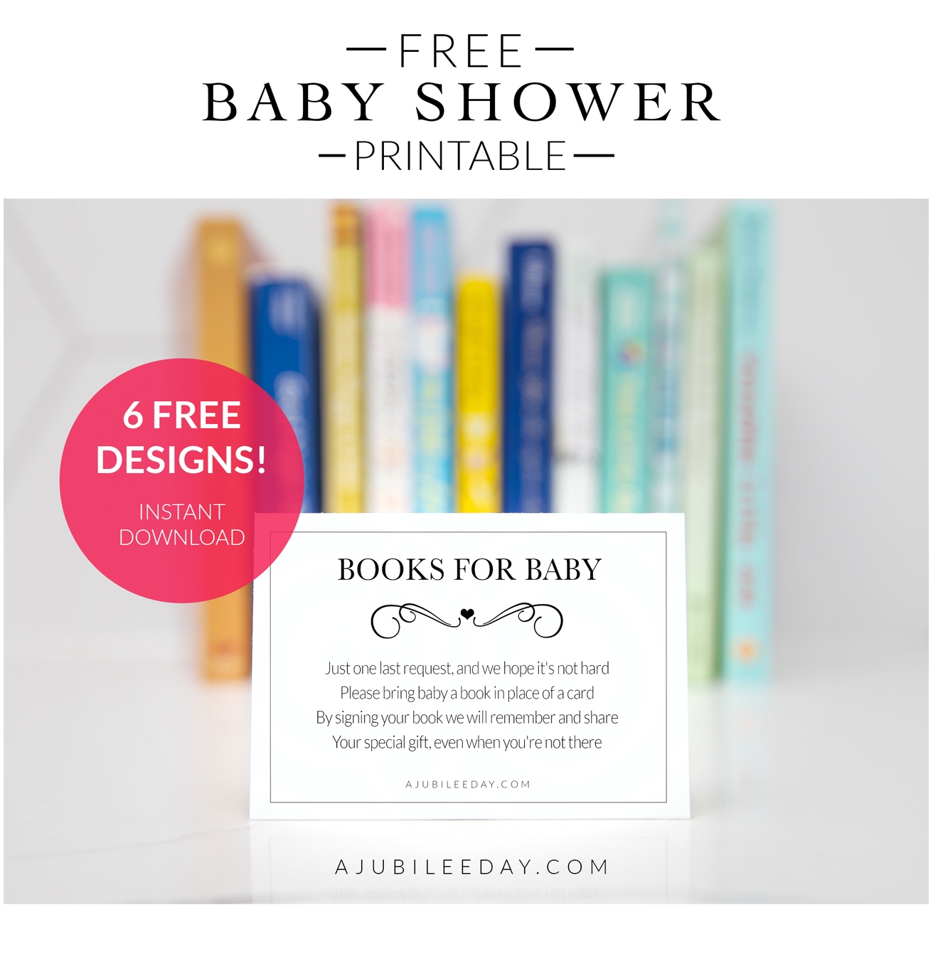 bring a book baby shower insert free printable