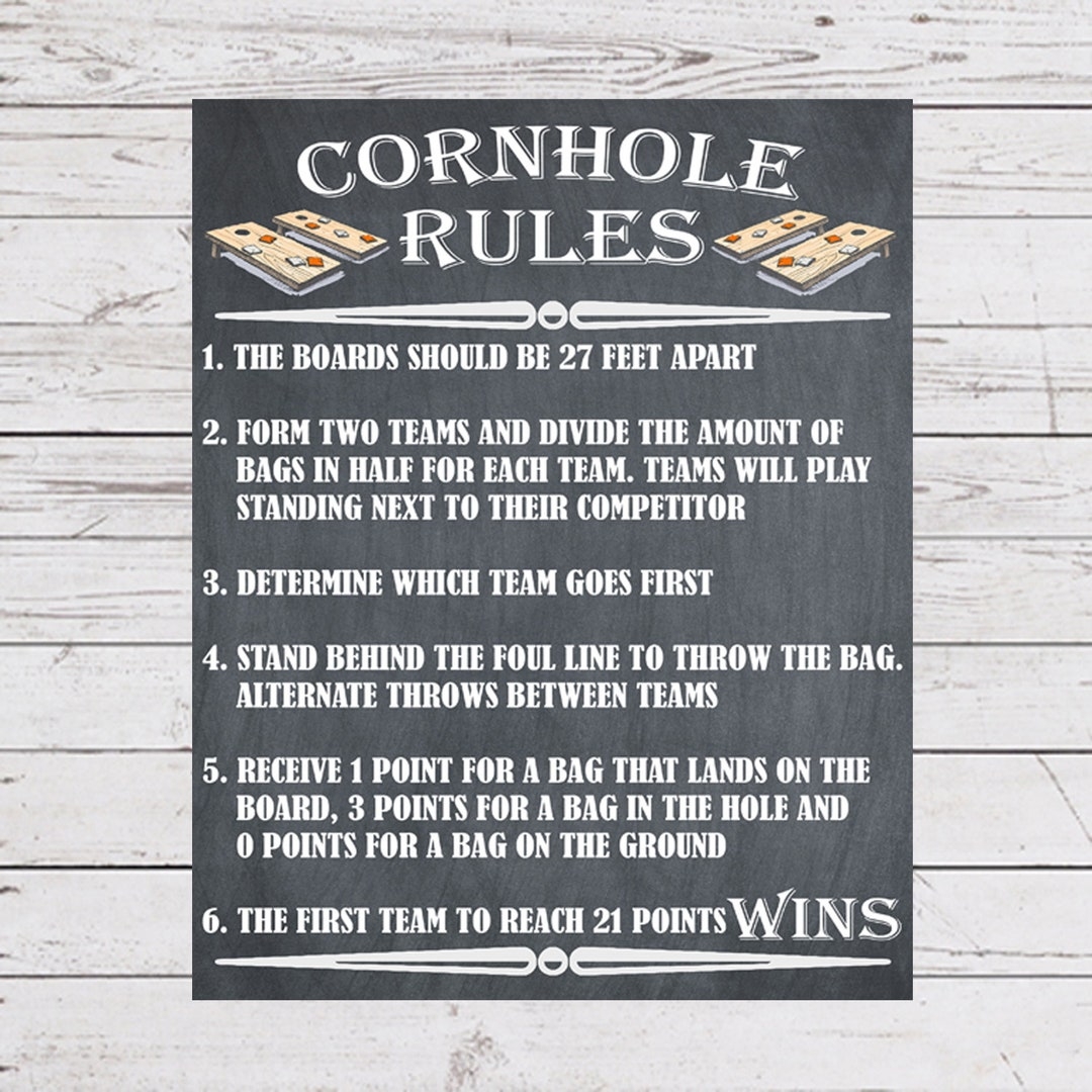 Buy Cornhole Rules Bean Bag Toss Game Cornhole Instructions Yard Games Outdoor Party Games Wedding Lawn Games Backyard Games Online In India Etsy