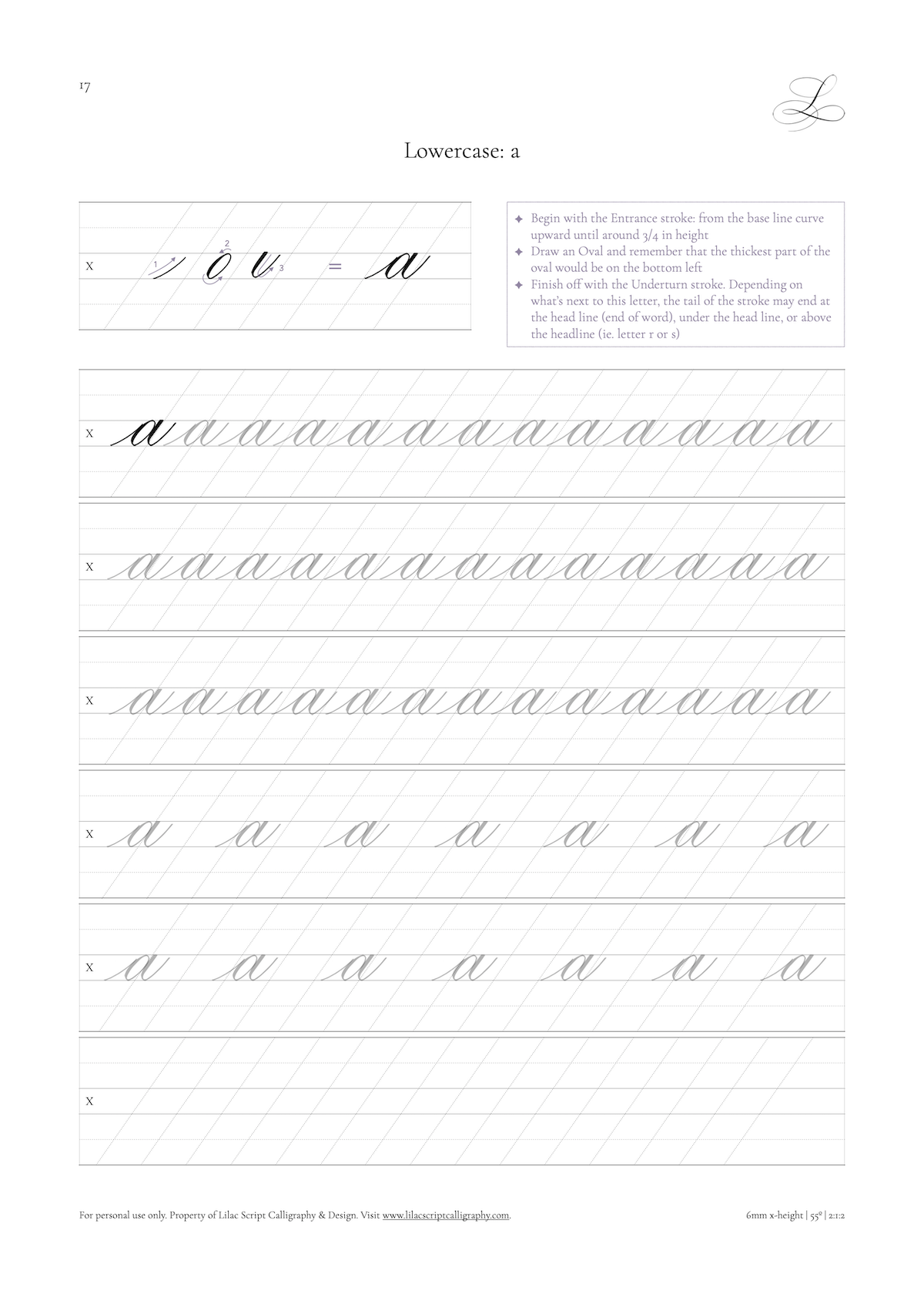 Calligraphy Worksheets And Other Resources Lilac Script Calligraphy Engraving